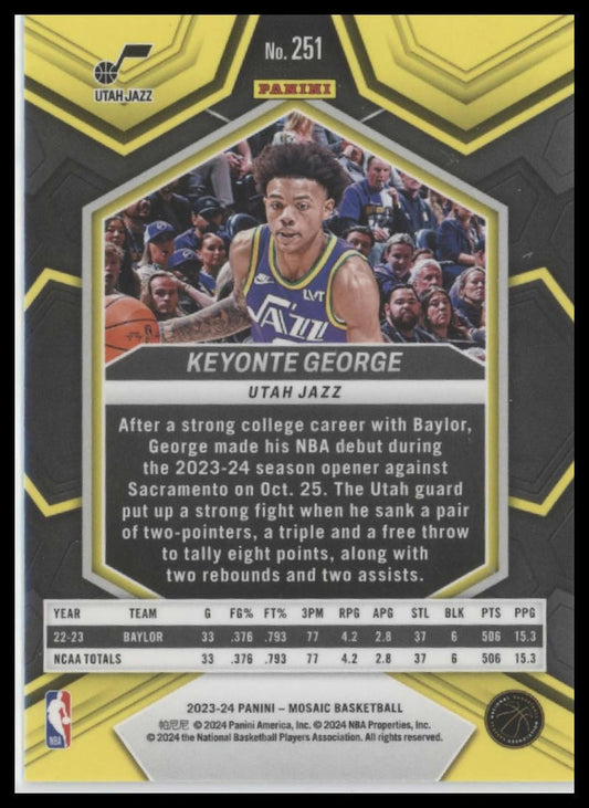 2023-24 Panini Mosaic #251 Keyonte George