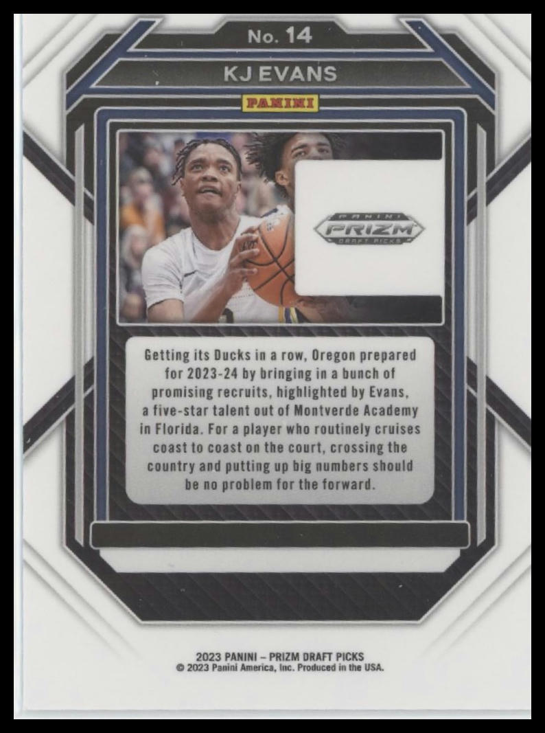 2023 Panini Prizm Draft Picks #14 KJ Evans