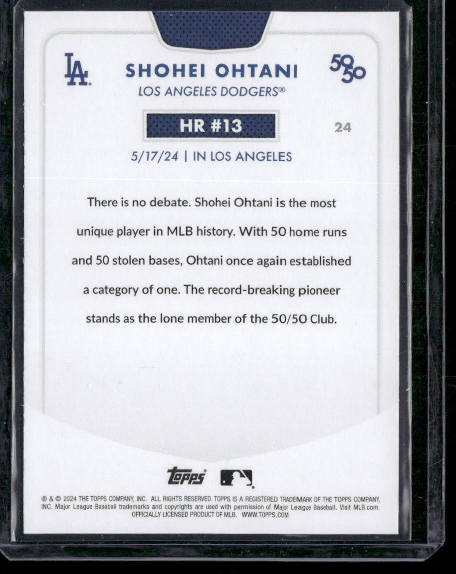 2024 Topps 50/50: Shohei Ohtani HR #13 Shohei Ohtani