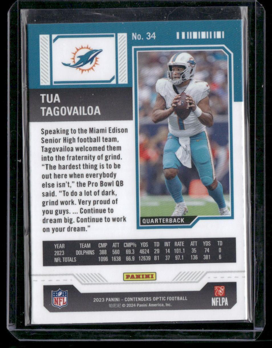 2023 Panini Contenders Optic #34 Tua Tagovailoa