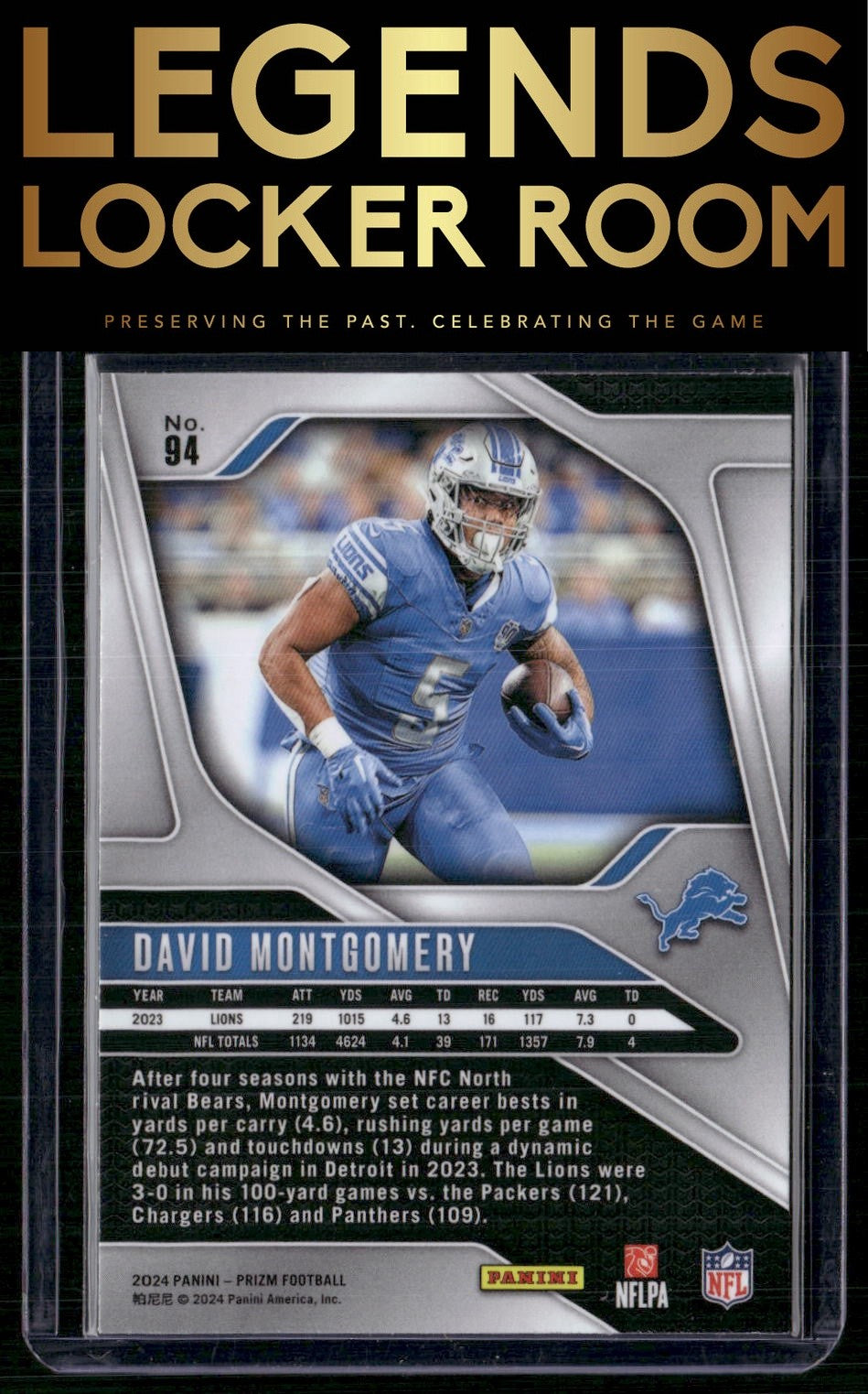 2024 Panini Prizm #94 David Montgomery