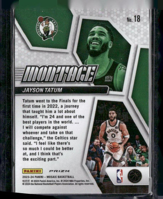 2023-24 Panini Mosaic #18 Jayson Tatum Montage Mosaic