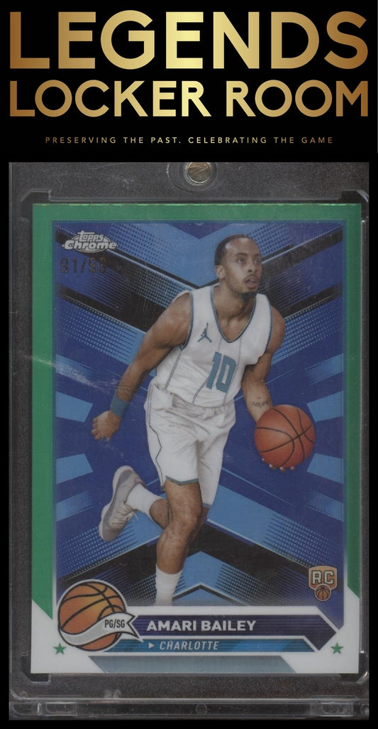 2023-24 Topps Chrome #172 Amari Bailey Green Refractors #/99