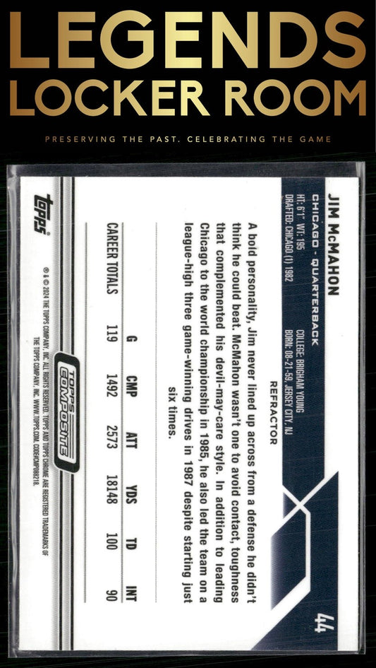 2023 Topps Composite #44 Jim McMahon Topps Chrome Refractor