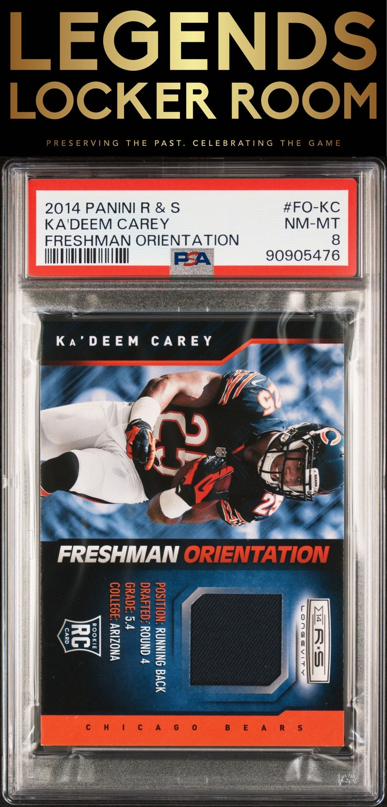 2014 Panini Rookies & Stars Freshman Orientations Ka'Deem Carey PSA 8