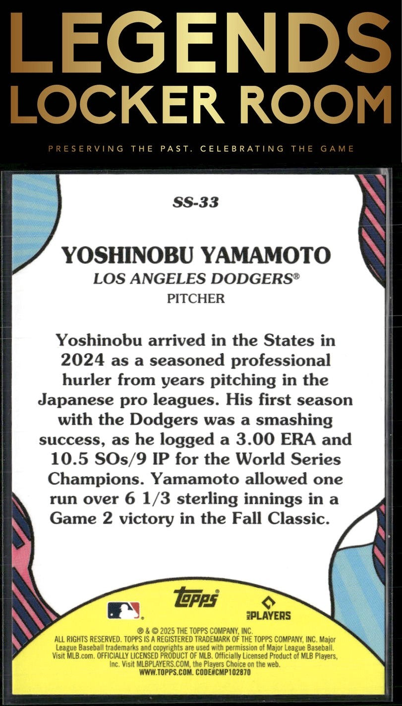 2025 Topps #SS-33 Yoshinobu Yamamoto Summer Superstars