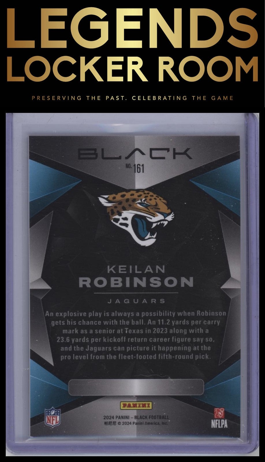 2024 Panini Black #161 Keilan Robinson