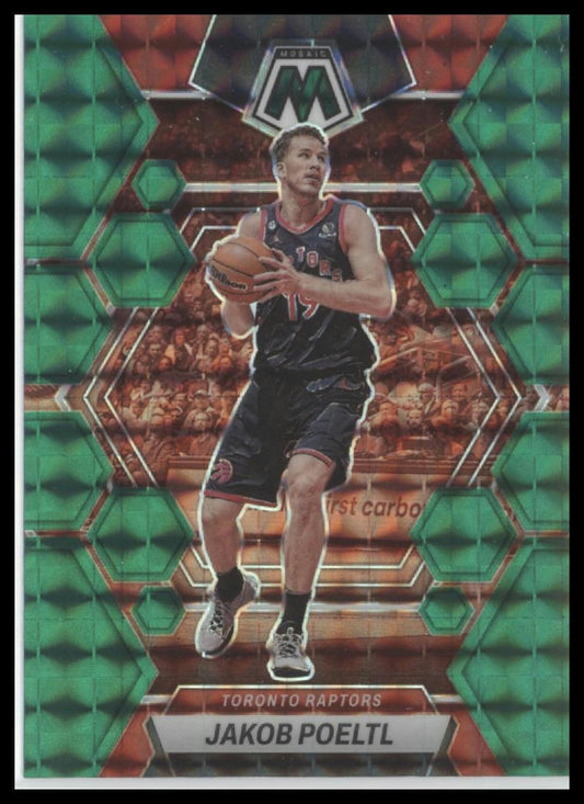 2022-23 Panini Mosaic #114 Jakob Poeltl Green