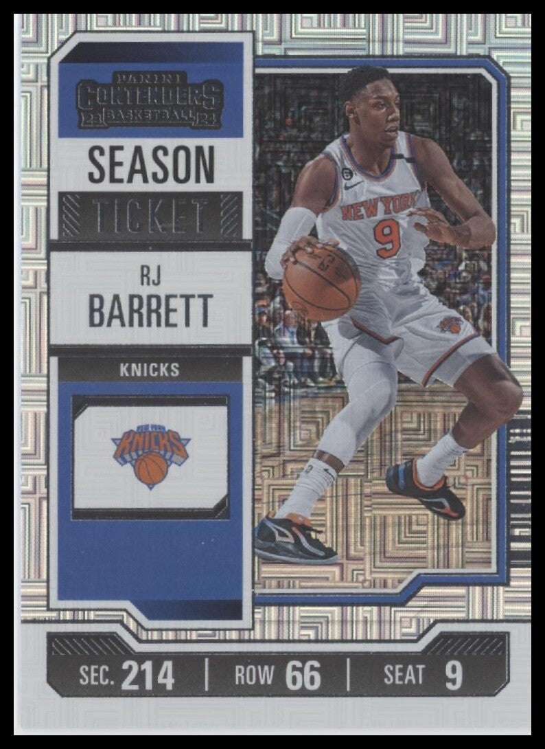 2023-24 Panini Contenders #2 RJ Barrett Season Ticket Premium Edition
