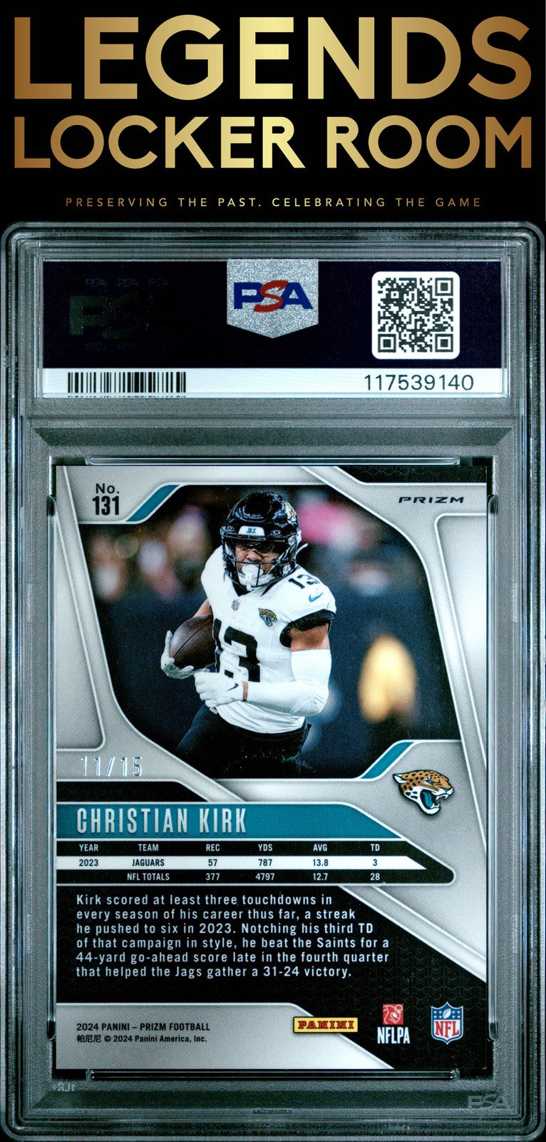 2024 Panini Prizm #131 Christian Kirk Forest Camo PSA 9