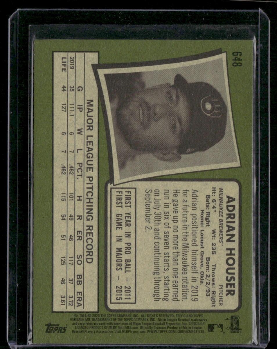 2020 Topps Heritage #648 Adrian Houser