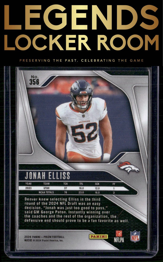 2024 Panini Prizm #356 Jonah Elliss