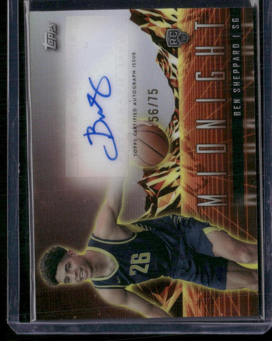 2023-24 Topps Midnight #RHS-BES Ben Sheppard Rookie Horizon Signatures Dusk #/75
