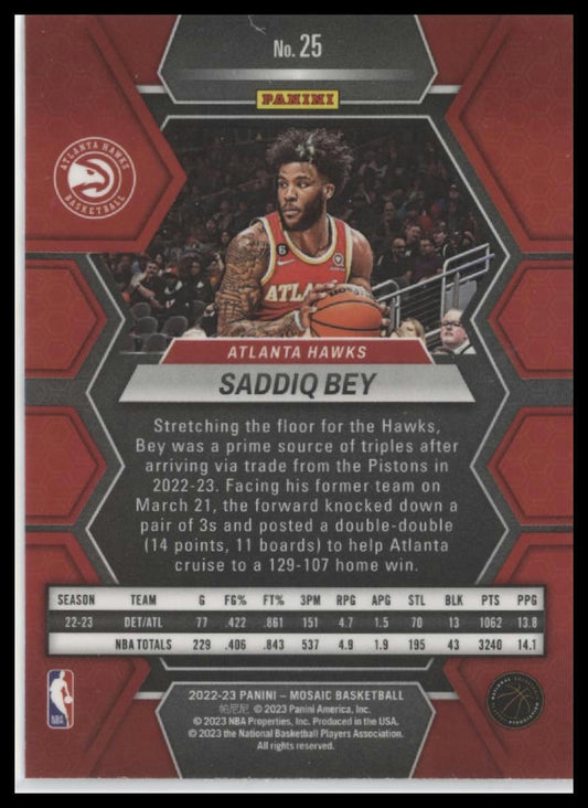 2022-23 Panini Mosaic #25 Saddiq Bey