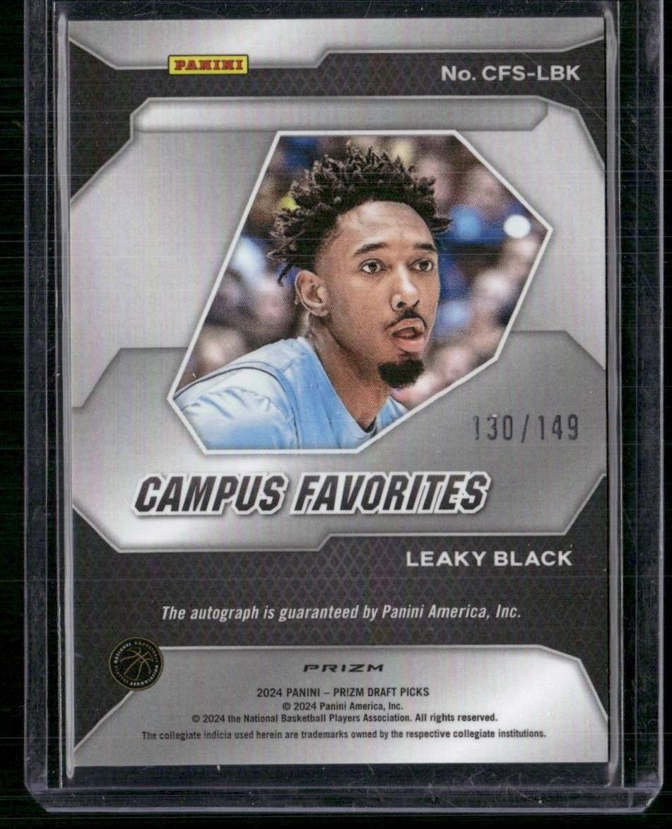 2024 Panini Prizm Draft Picks Leaky Black Campus Favorites Signatures Blue #/149