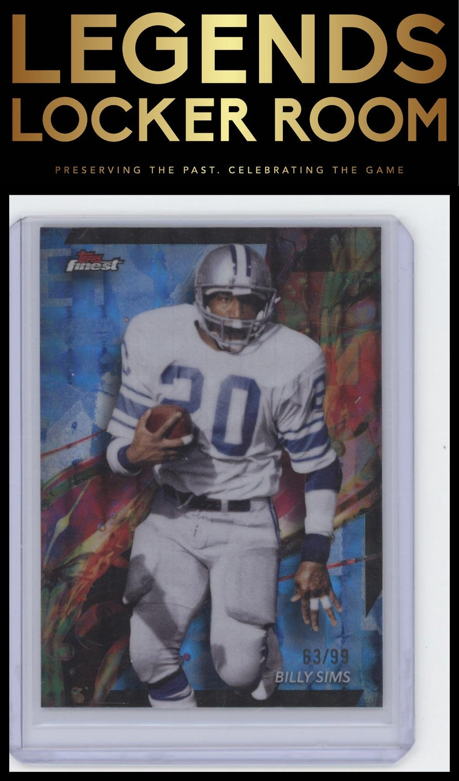 2024 Finest #25 Billy Sims Blue Checkerboard Refractor #/99