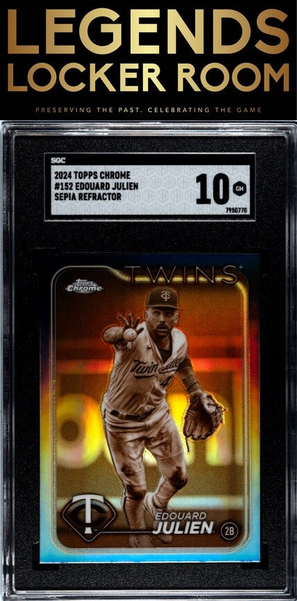 2024 Topps Chrome #152 Edouard Julien Sepia Ref. SGC 10