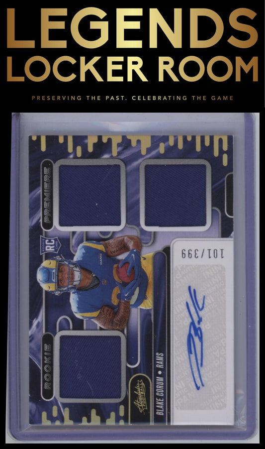 2024 Panini Absolute #RPM-BCM Blake Corum Rookie Premiere Materials Autos #/399