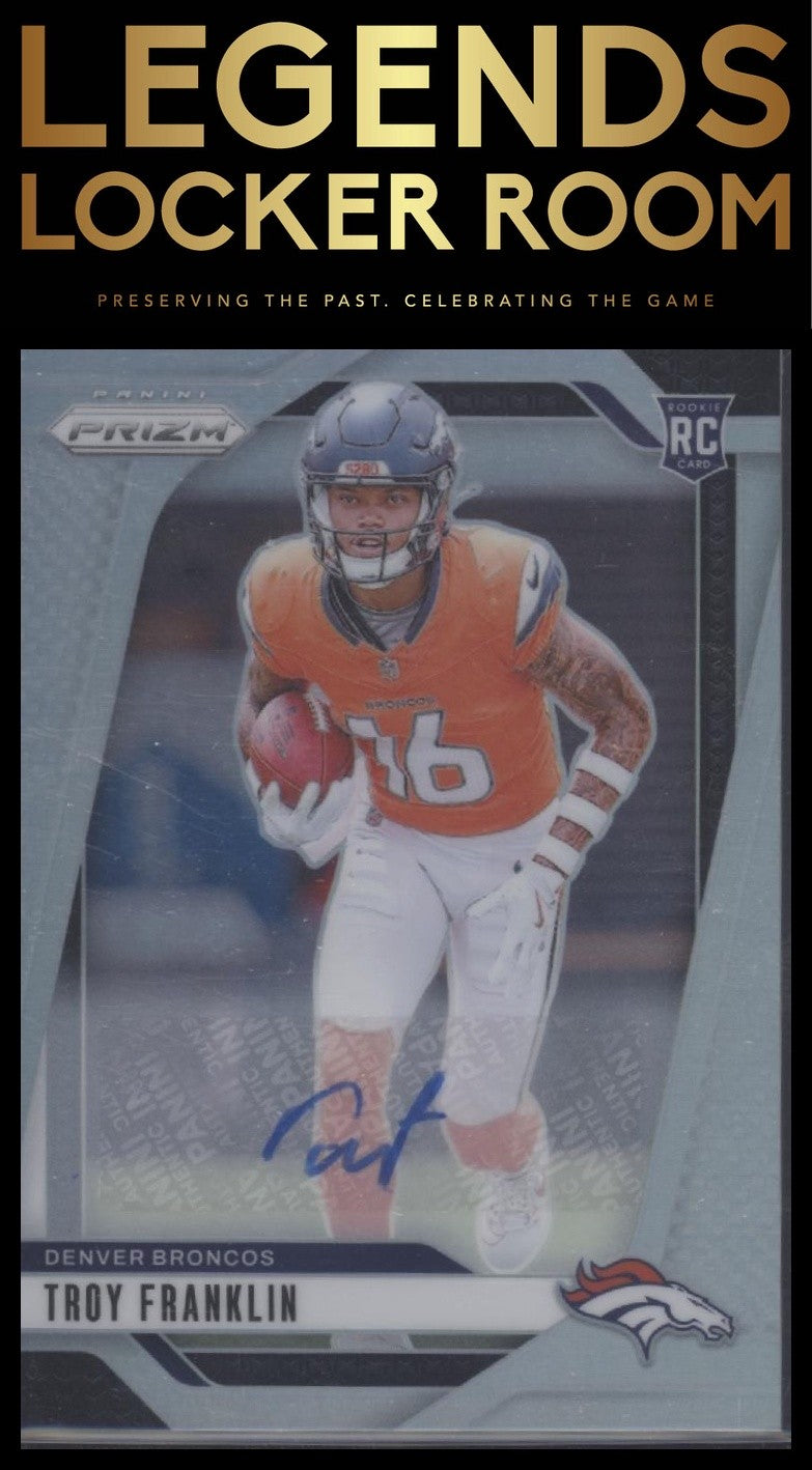 2024 Panini Prizm #393 Troy Franklin Rookie Autographs Silver Prizm