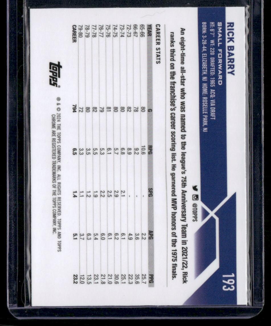 2023-24 Topps Chrome #193 Rick Barry