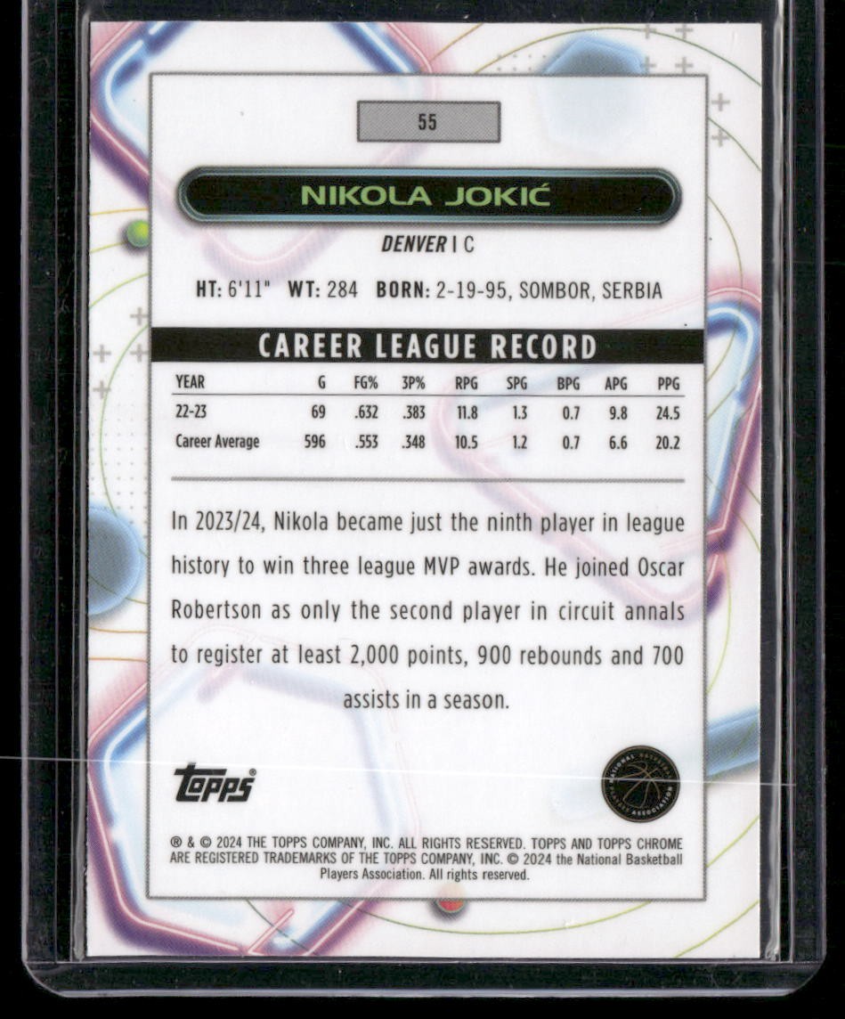 2023-24 Topps Chrome Cosmic #55 Nikola Jokić