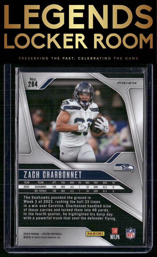 2024 Panini Prizm #264 Zach Charbonnet Silver
