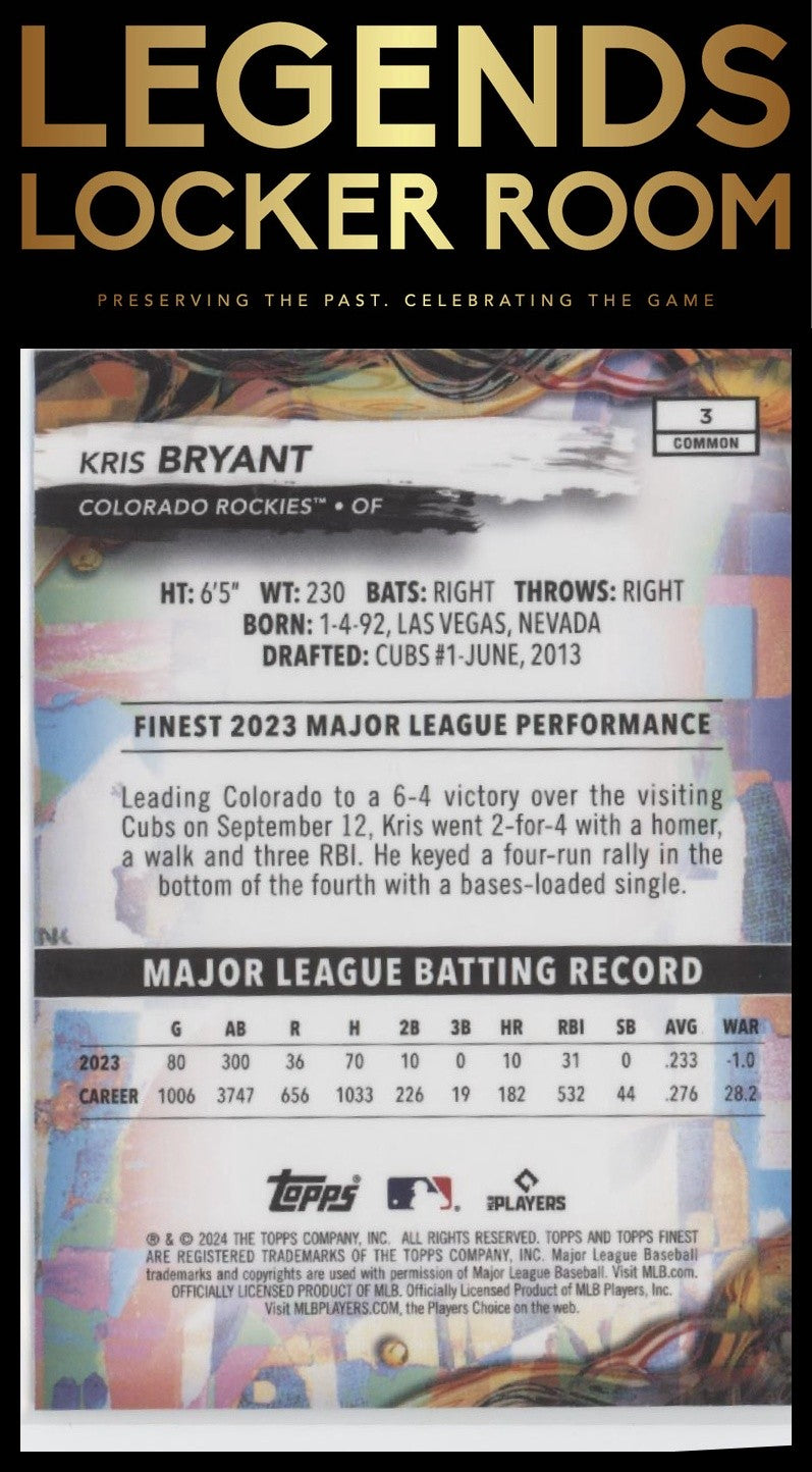 2024 Finest #3 Kris Bryant