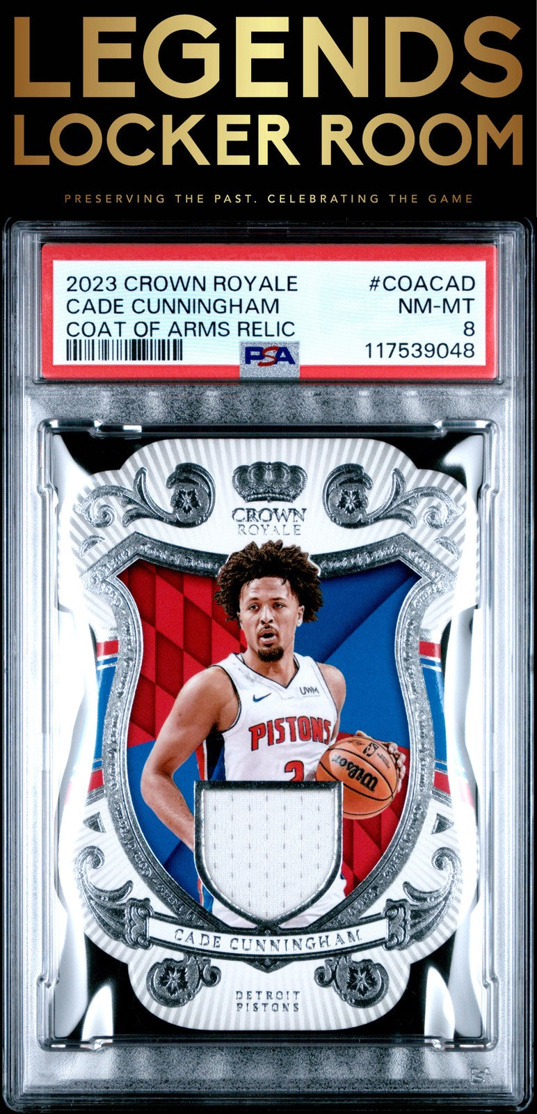 2023 Panini Crown Royale Coat Of Arms Relics Cade Cunningham PSA 8