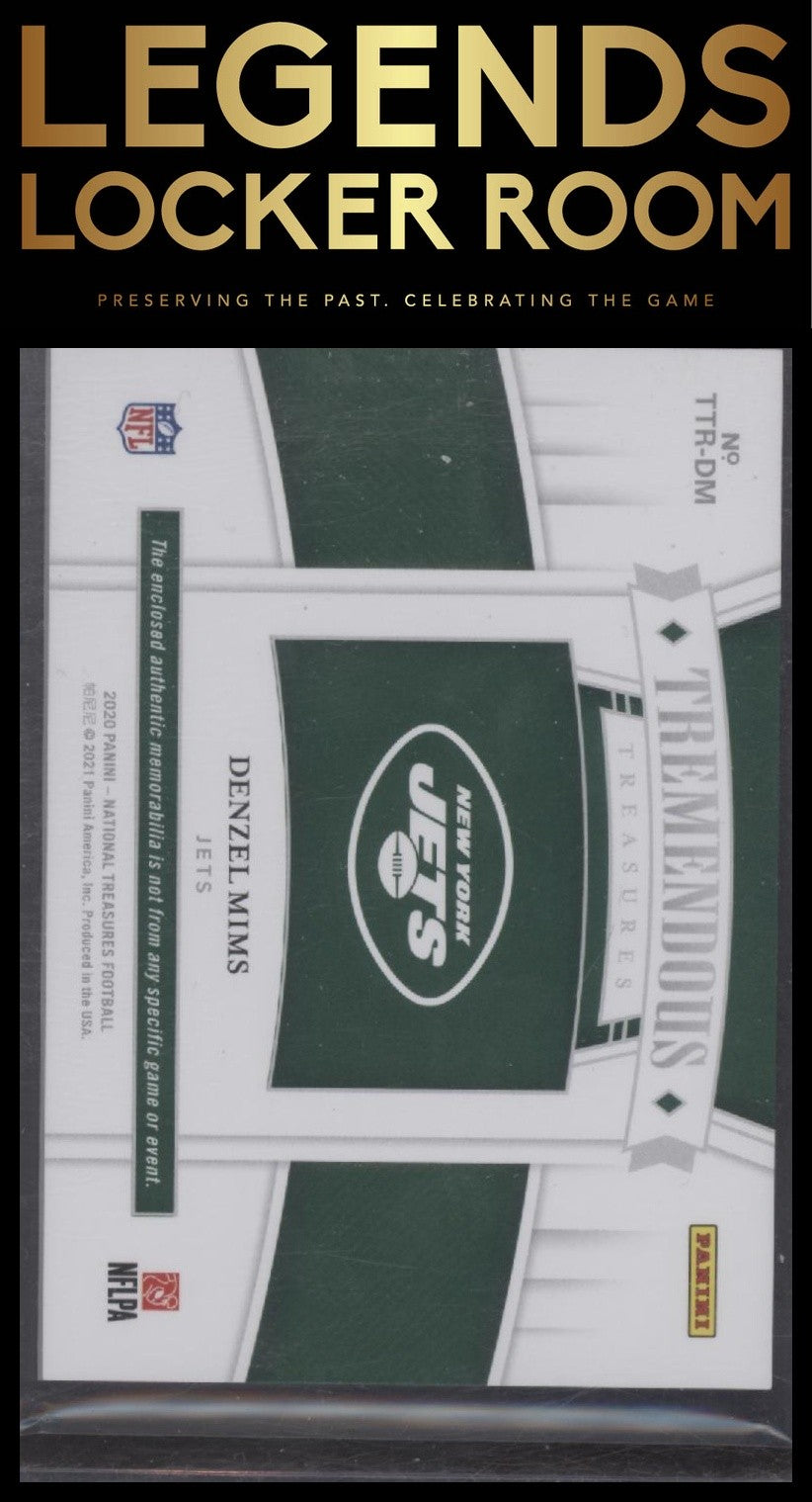 2020 Panini National Treasures Denzel Mims Treasures Rookies #/99