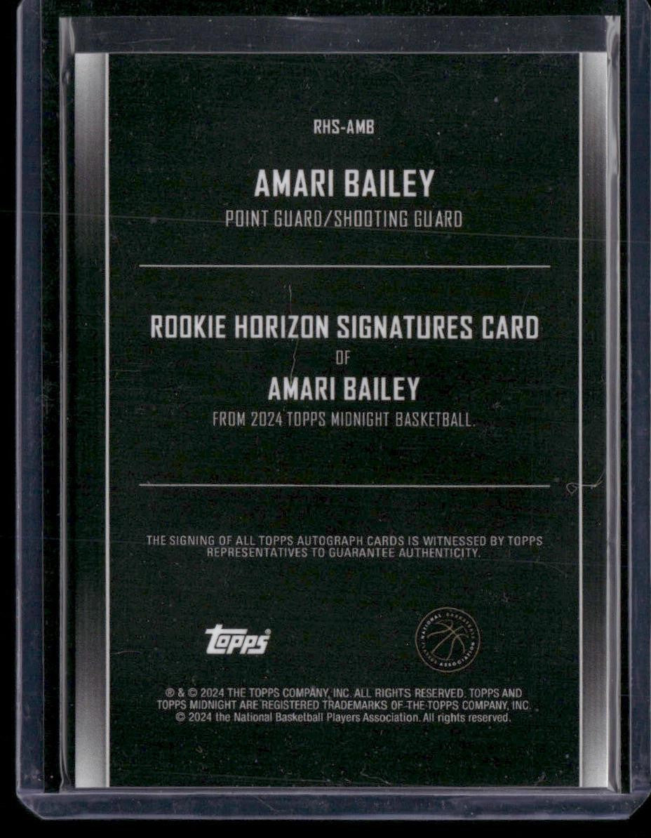 2023-24 Topps Midnight Amari Bailey Rookie Horizon Signatures Twilight #/199