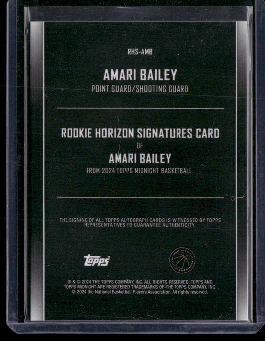 2023-24 Topps Midnight Amari Bailey Rookie Horizon Signatures Twilight #/199