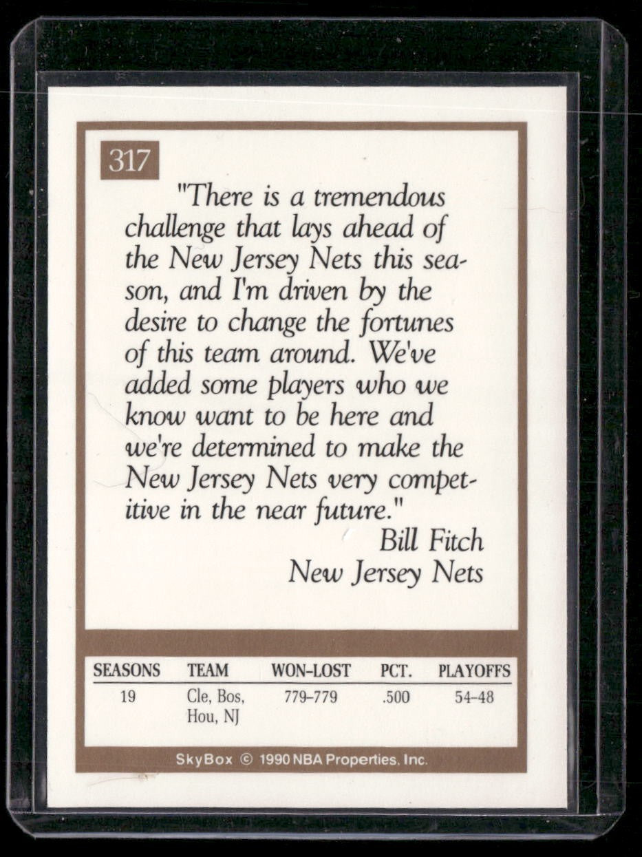 1990-91 SkyBox #317 Bill Fitch