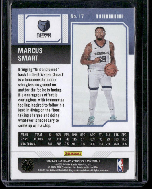 2023-24 Panini Contenders #17 Marcus Smart