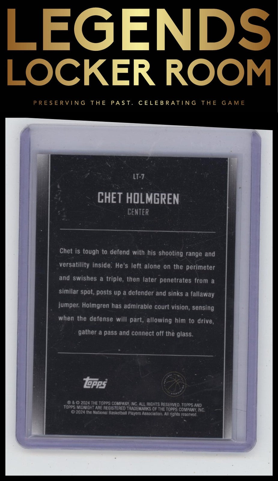 2023-24 Topps Midnight #LT-7 Chet Holmgren Lunar Tide