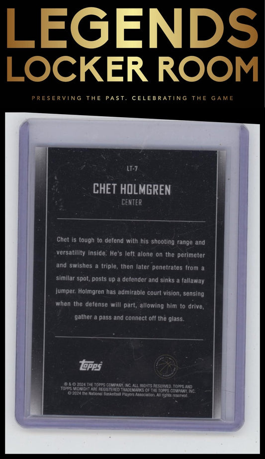 2023-24 Topps Midnight #LT-7 Chet Holmgren Lunar Tide