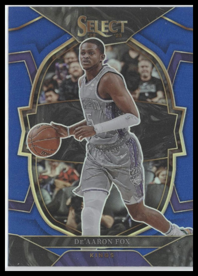 2022-23 Panini Select #13 De'Aaron Fox Blue Prizms