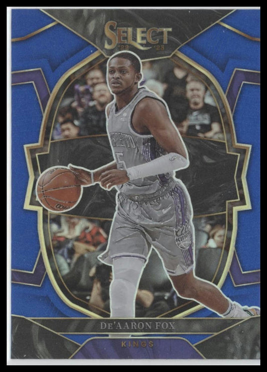 2022-23 Panini Select #13 De'Aaron Fox Blue Prizms