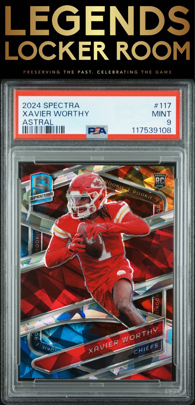 2024 Panini Spectra #117 Xavier Worthy Astral /40 PSA 9