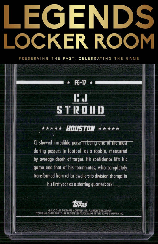 2024 Finest #FG-17 CJ Stroud Field Generals Sky Blue Refractor #/150