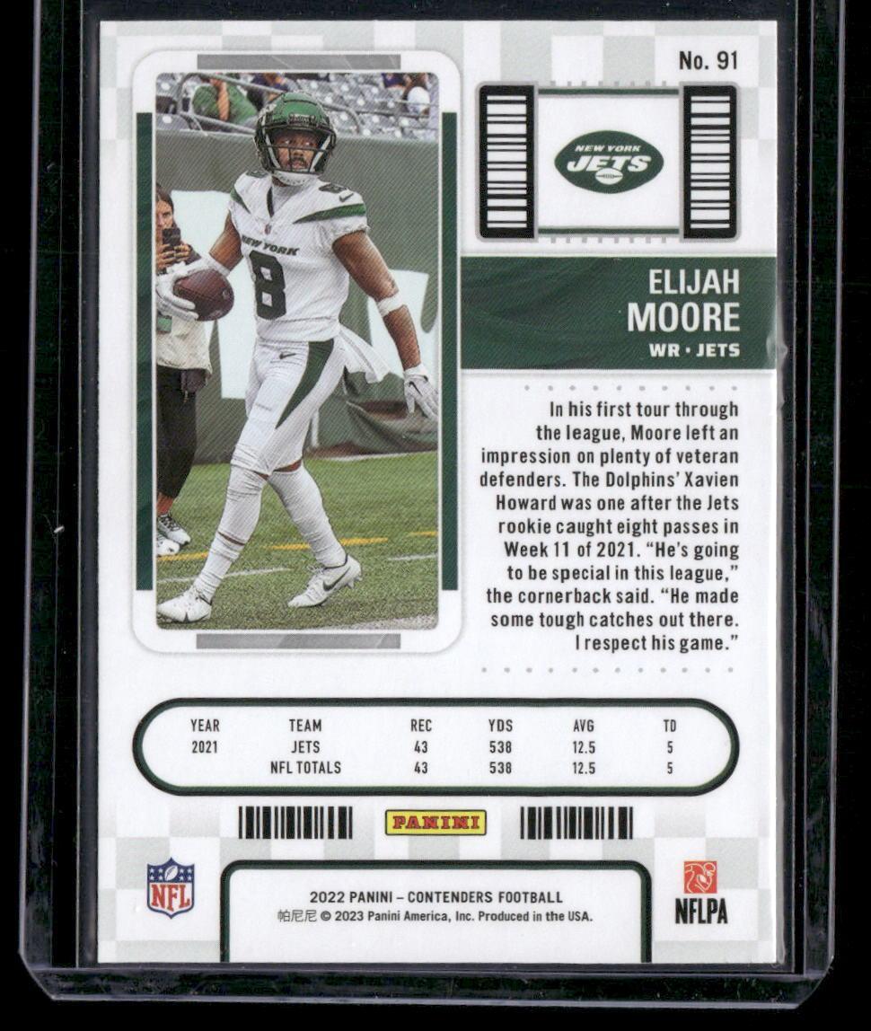 2022 Panini Contenders #91 Elijah Moore