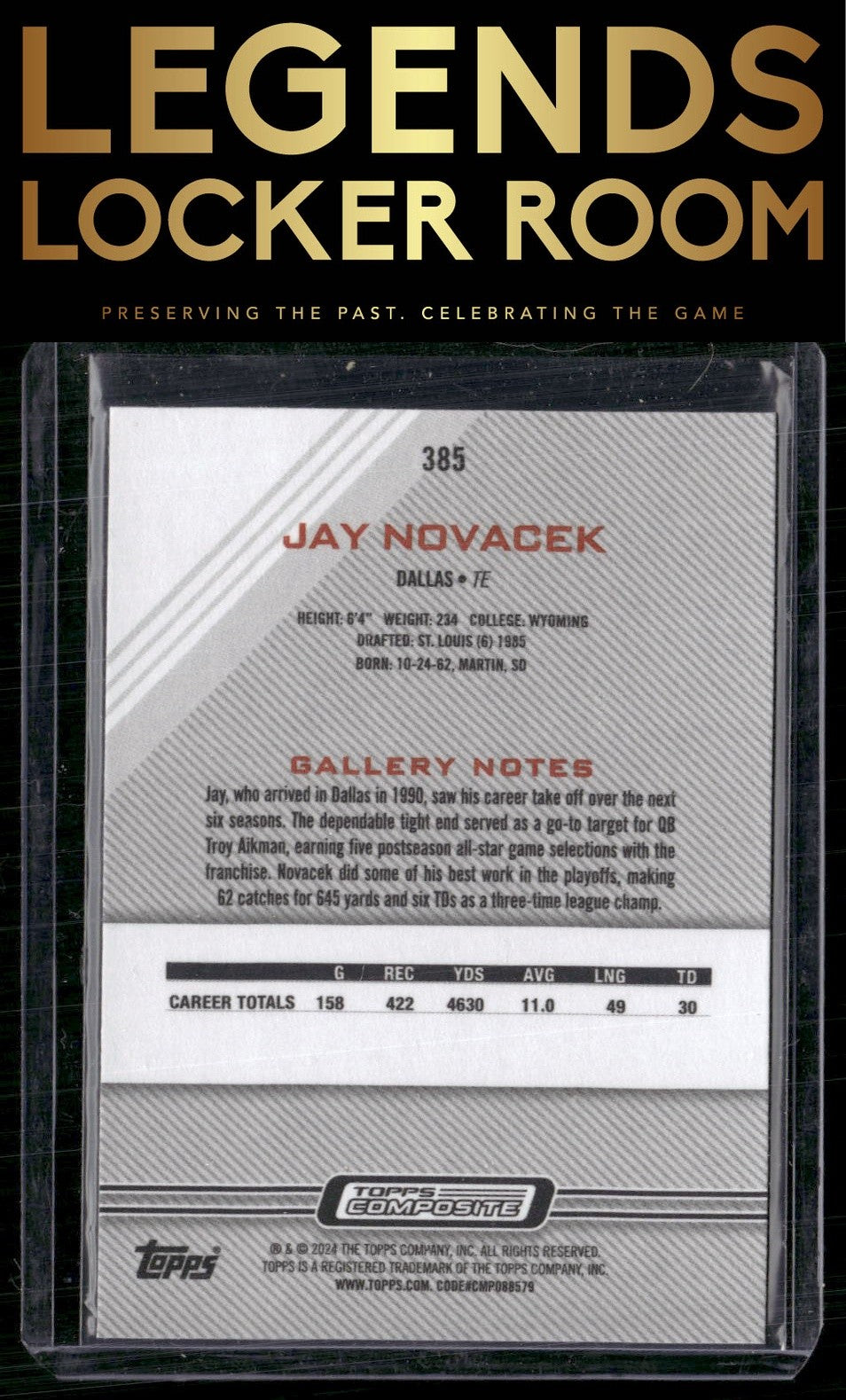 2023 Topps Composite #385 Jay Novacek