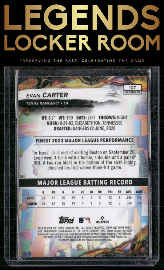 2024 Finest #107 Evan Carter