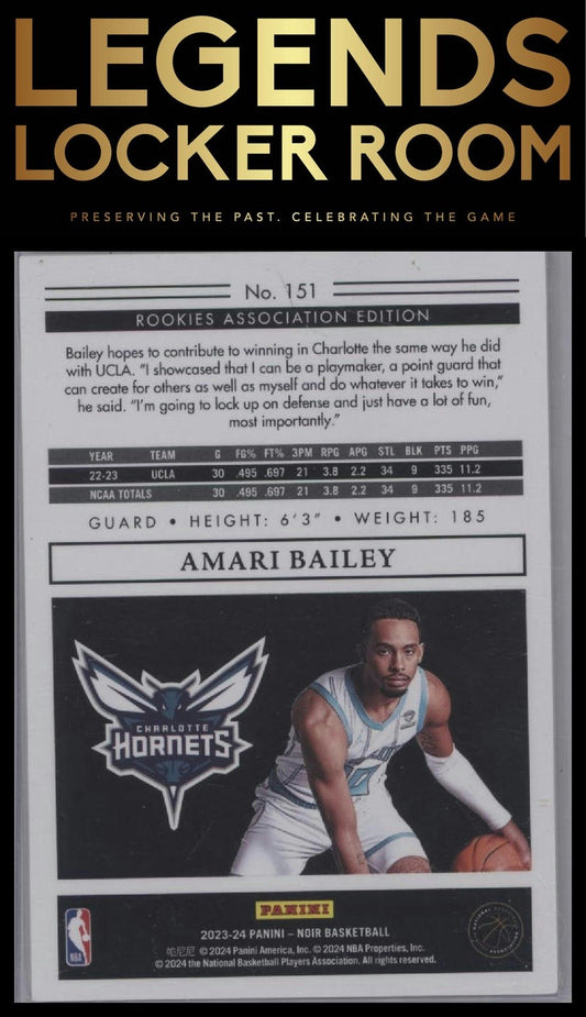 2023-24 Panini Noir #151 Amari Bailey #/99