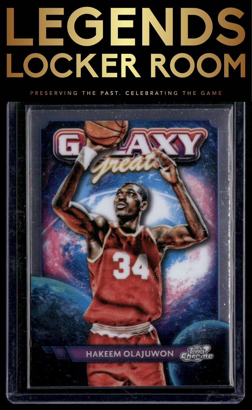 2023-24 Topps Chrome Cosmic #GG-19 Hakeem Olajuwon Galaxy Greats