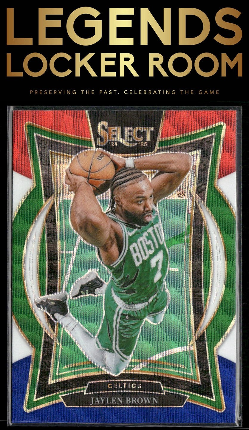 2024-25 Panini Select #29 Jaylen Brown Tri-Color Prizm