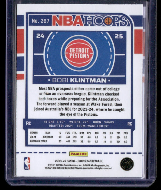 2024-25 Hoops #267 Bobi Klintman Premium Prizms Silver