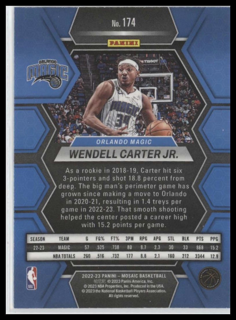 2022-23 Panini Mosaic #174 Wendell Carter Jr.