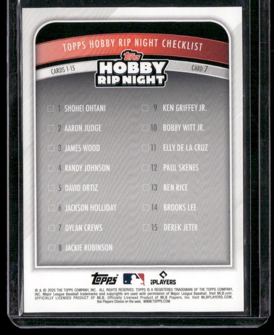 2025 Topps Hobby Rip Night #7 Dylan Crews