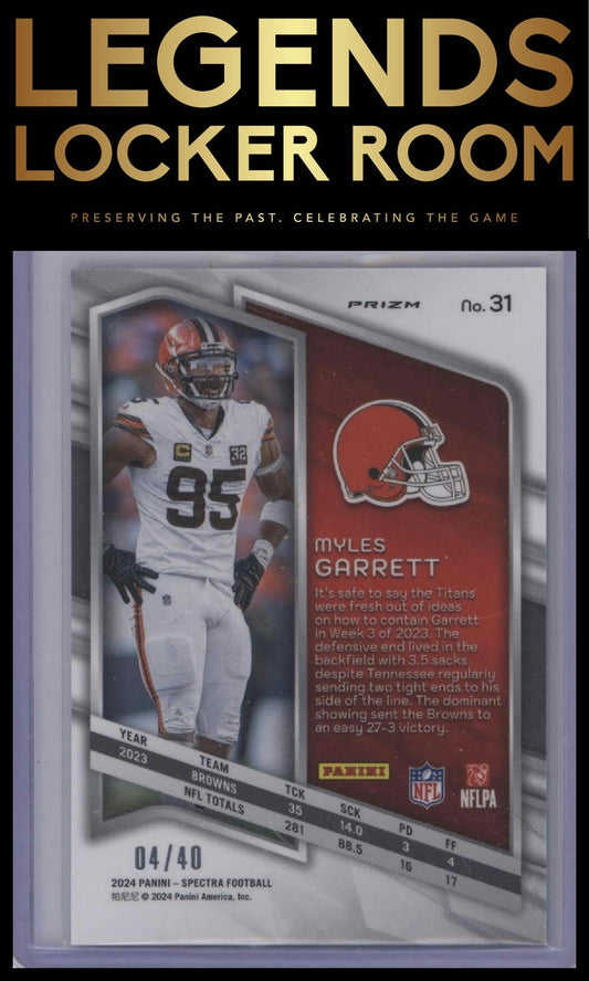 2024 Panini Spectra #31 Myles Garrett Astral #/40