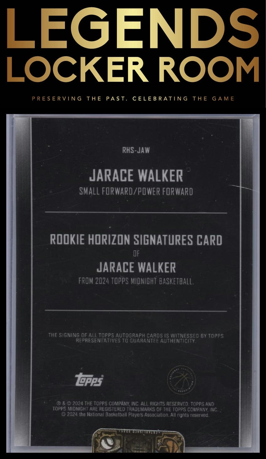 2023-24 Topps Midnight #RHS-JAW Jarace Walker Rookie Horizon Signatures